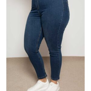 Jeggings de corte pitillo en color azul medio
